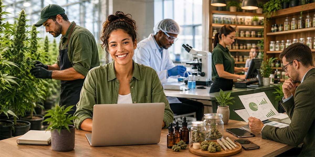 Professional exploring career opportunities in the cannabis industry in 2026