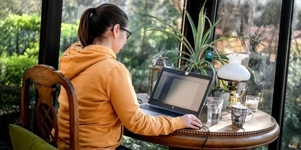 Professional working remotely for a cannabis company